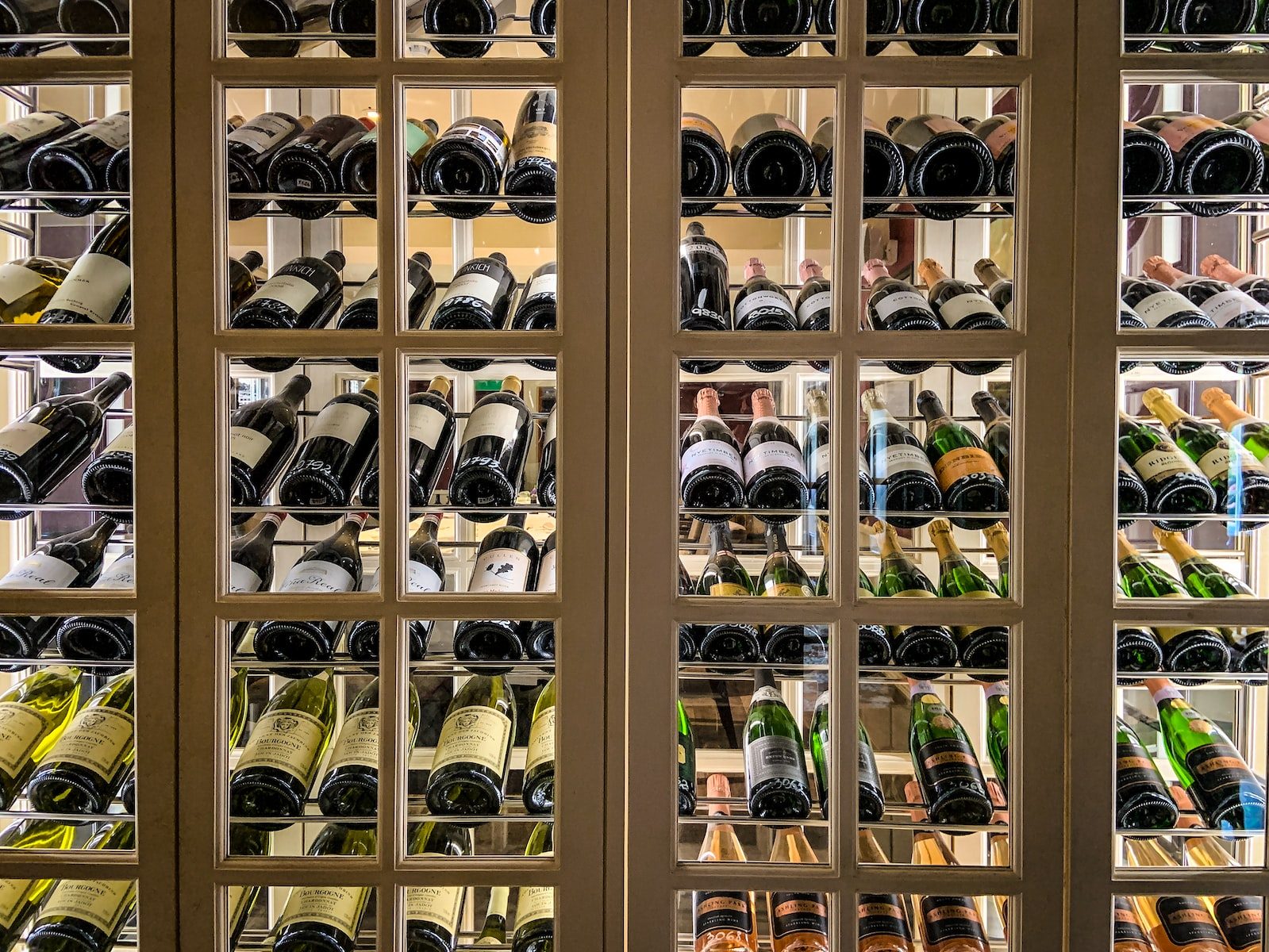 liquor bottles on cabinet